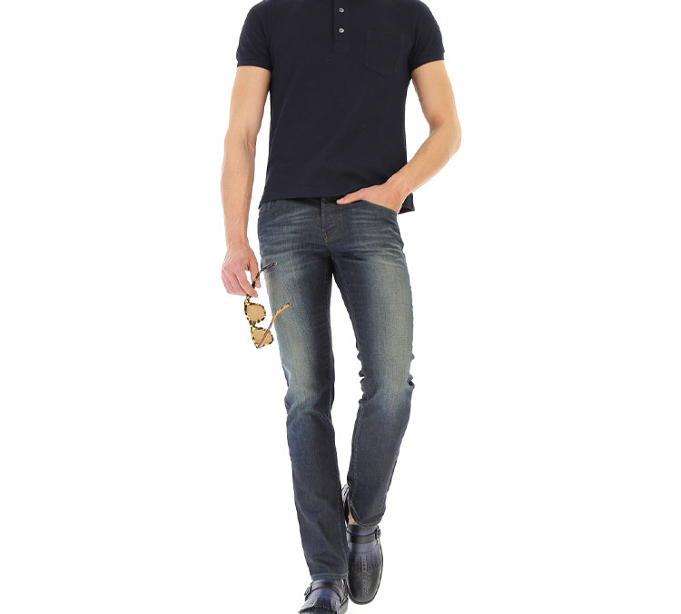 Gucci Striped Cotton Short-Sleeved For Men Navy 408321-X7331-4060