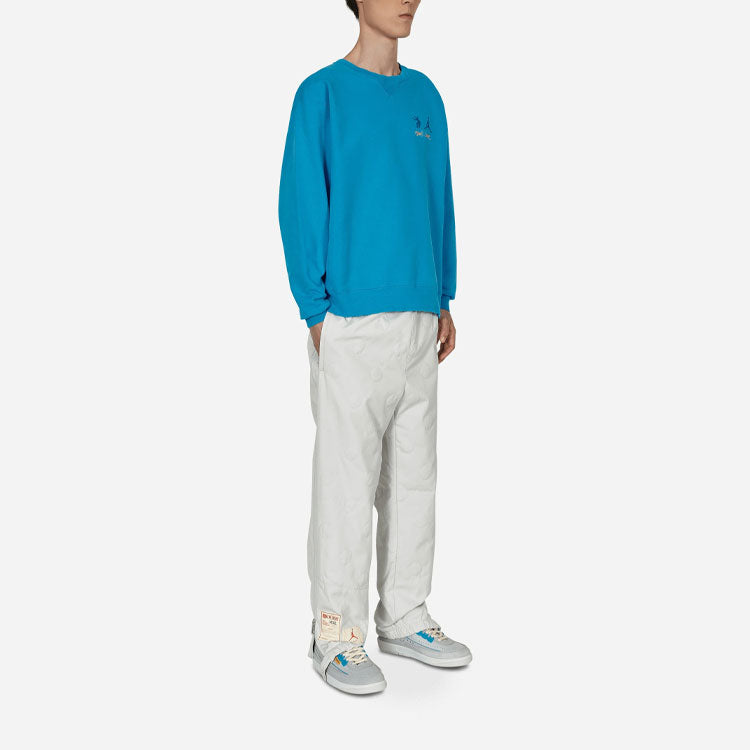 Air Jordan x union Crossover SS22 Logo Solid Color Sleeve Sports Round Neck Asia Edition Blue DJ9523-483