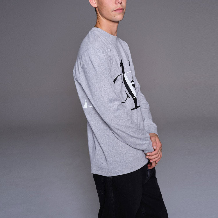 Palace X Calvin Klein Long Sleeve Logo T-Shirt 'Grey' P22CKLS004