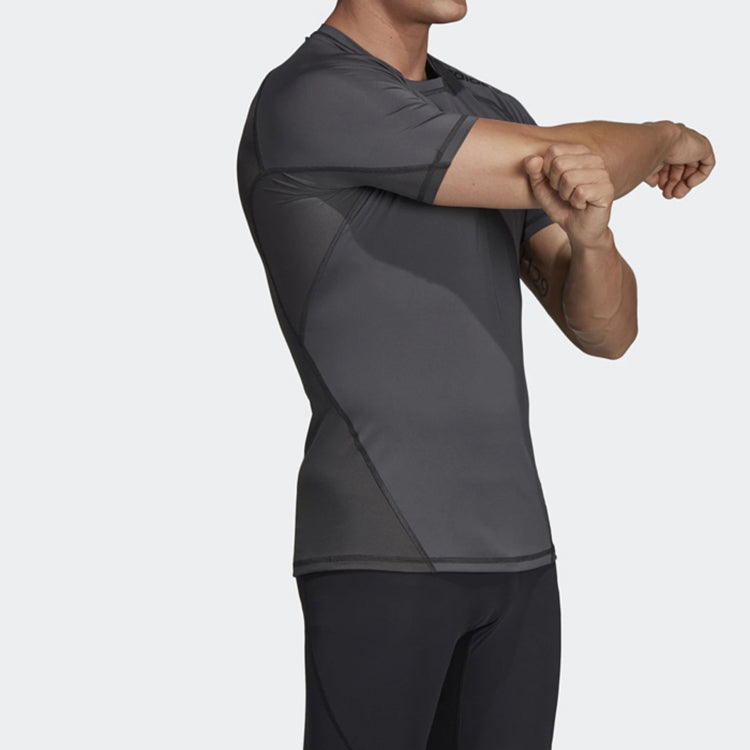 adidas Ask Spr Tee Training Sports Round Neck Short Sleeve Gray DU6558