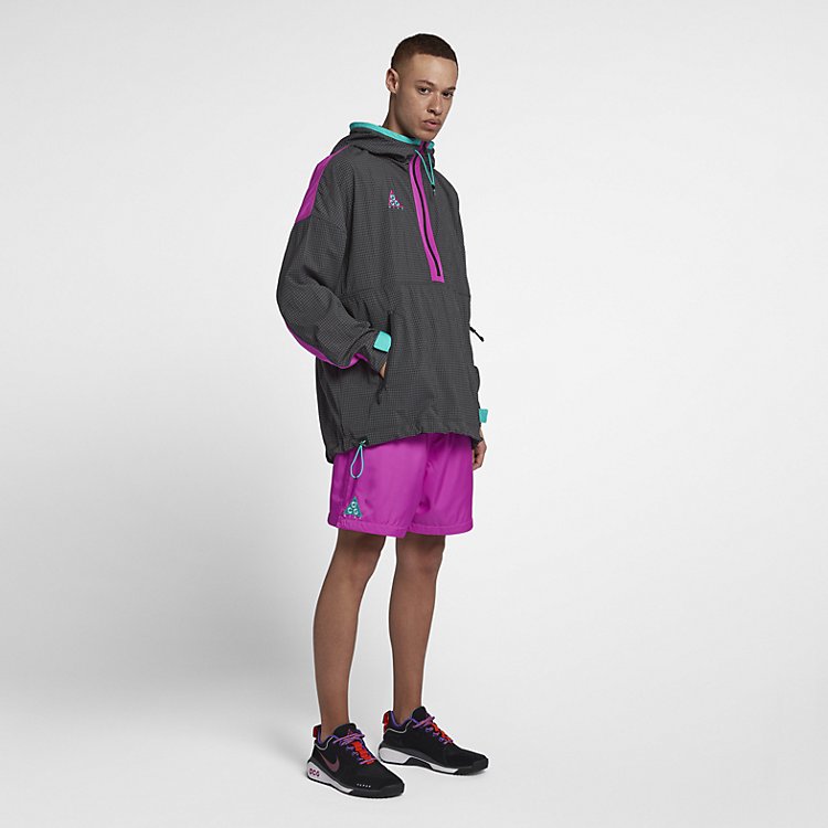 Nike ACG Woven Hooded Jacket 'Anthracite Magenta Jade' 931907-060