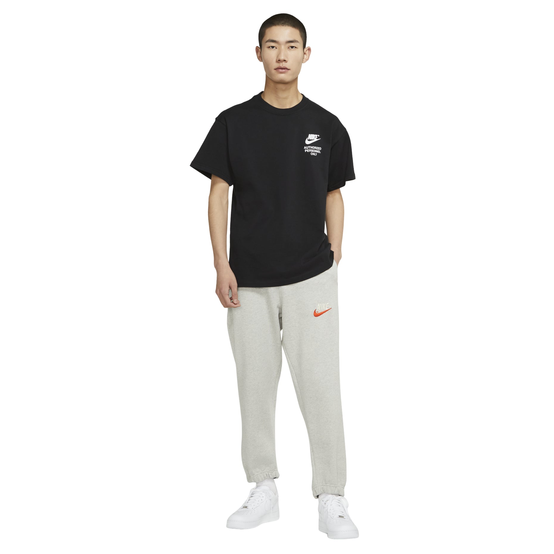 Nike Alphabet Logo Printing Round Neck Short Sleeve Black DM6428-010