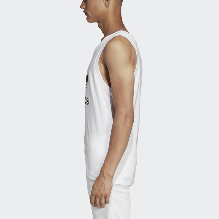 adidas originals Trefoil Logo Sleeve less Sport Vest Men's White DV1508