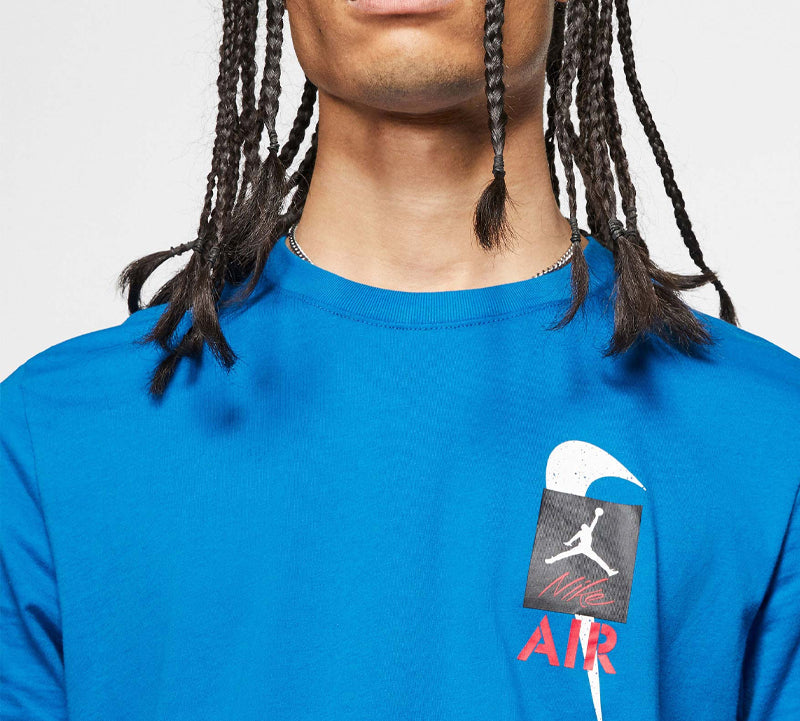 Air Jordan 4 Legacy Printing Pattern T-Shirt 'Blue' CQ8298-460