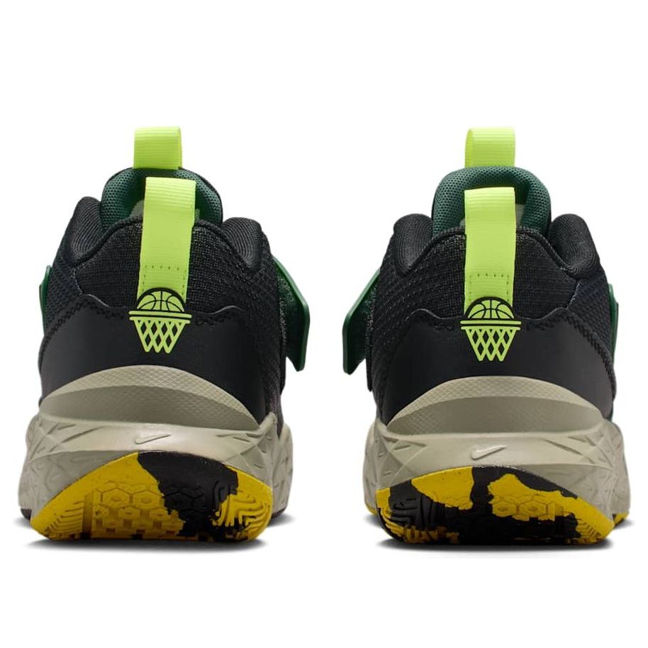 (GS) Nike Team Hustle D 12 'Black Fir Light Army Bright Citron' HF6279-004