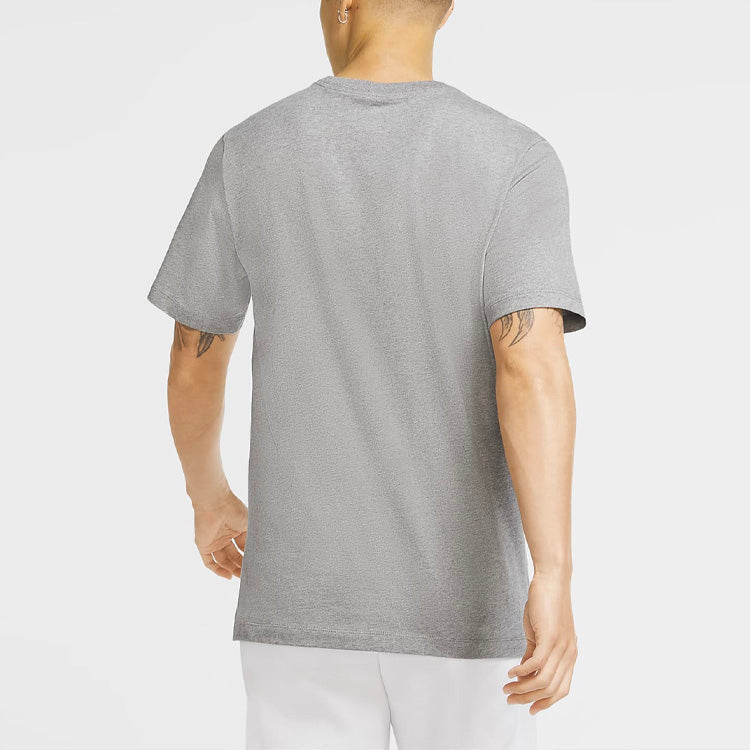Air Jordan Printing Casual Sports Round Neck Short Sleeve Gray CU9570-091