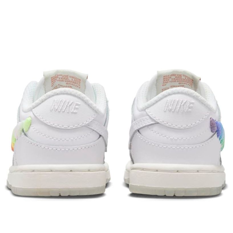 (TD) Nike Dunk Low SE 'Rainbow Lace Swoosh White' FQ1924-100
