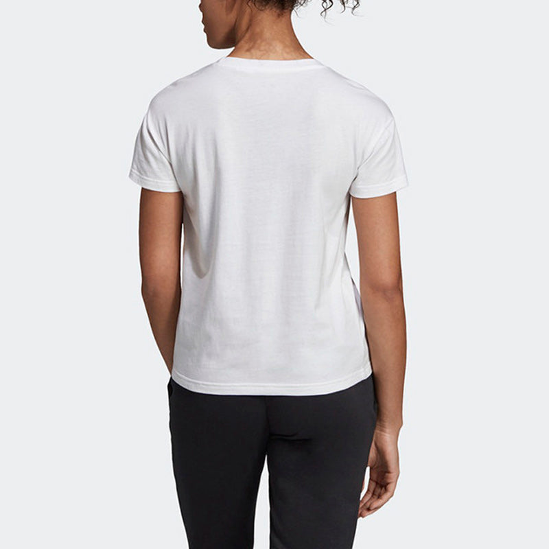 (WMNS) adidas Foil Graphic T-Shirt Asia Sizing 'White Black' EI4575