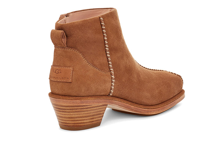 (WMNS) UGG + Eckhaus Latta Block Cowboy Boot 'Chestnut' 1115096-CHE