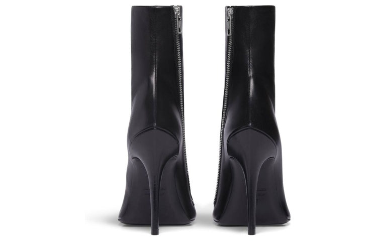 (WMNS) Balenciaga Witch 110mm Booties 'Black Sheepskin' 747603WBCW01000