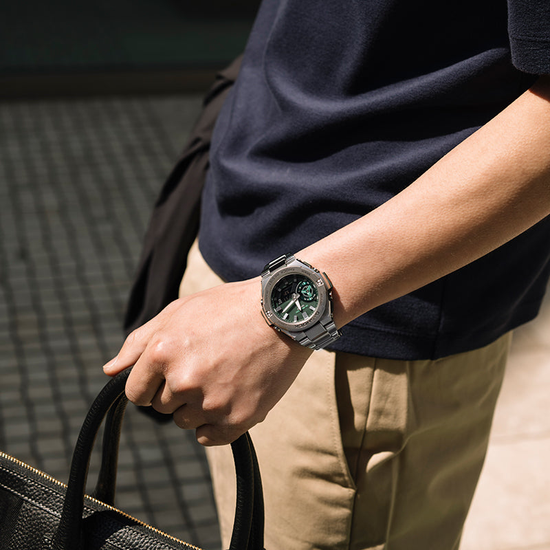 CASIO G-Shock G-Steel 'Silver Green' GST-B500AD-3APFT