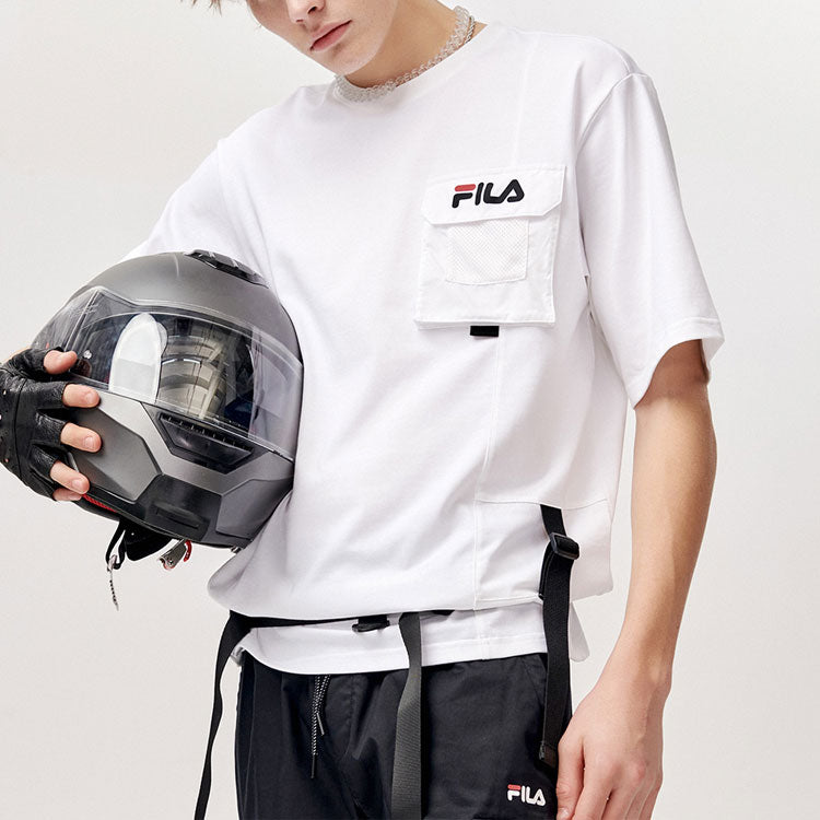 FILA FUSION Round Neck Pullover Short Sleeve White T11M123106F-WT