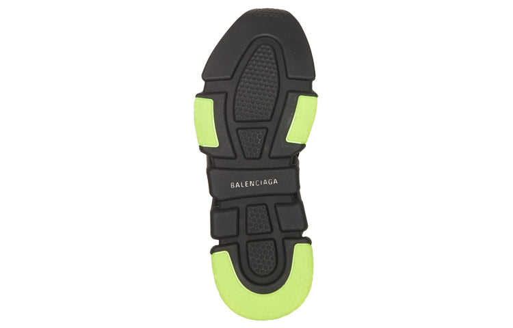 (WMNS) Balenciaga Speed Clear Sole Trainer 'Black Yellow Fluo' 607543W05GJ1048