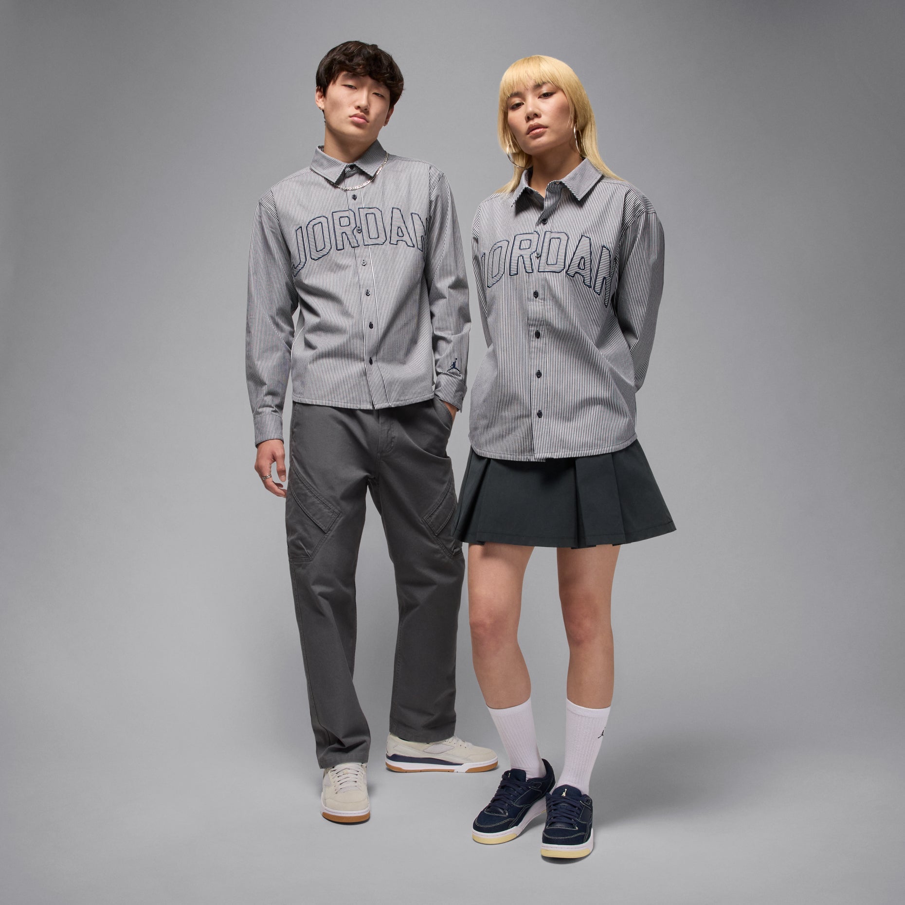 Air Jordan Flight Oxford Long Sleeve 'Obsidian White' IB0318-451