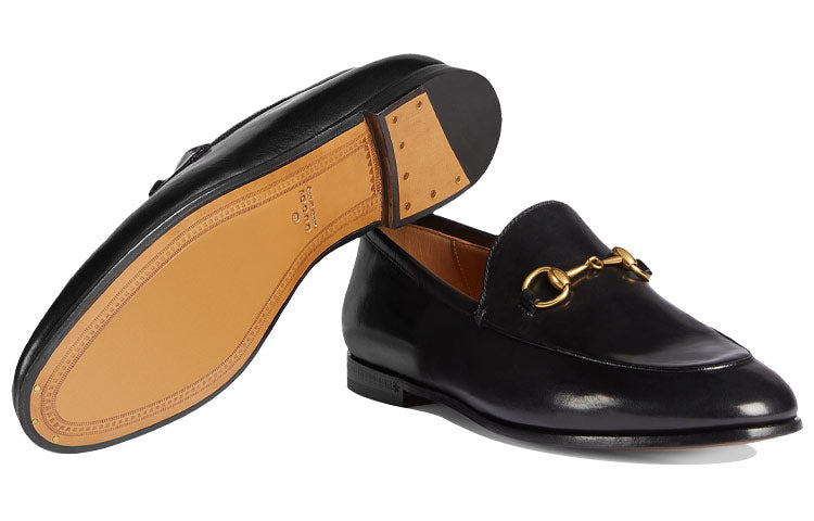 (WMNS) Gucci Jordaan Leather Loafers Black 404069-BLM00-1000