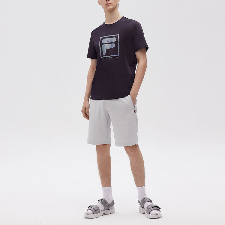 FILA Logo Round Neck Knit Short Sleeve Blue F11M122115F-NV