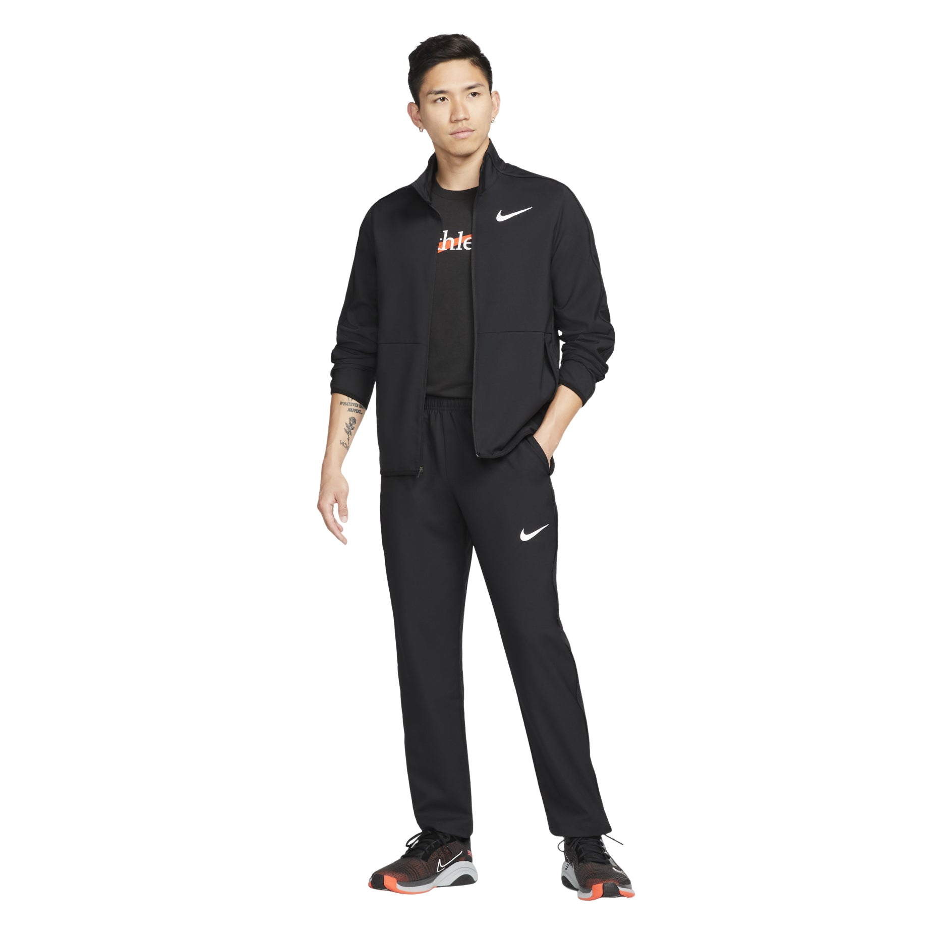 Men's Nike Dri-fit Team Solid Color Logo Straight Sports Pants/Trousers/Joggers Black DM6627-010