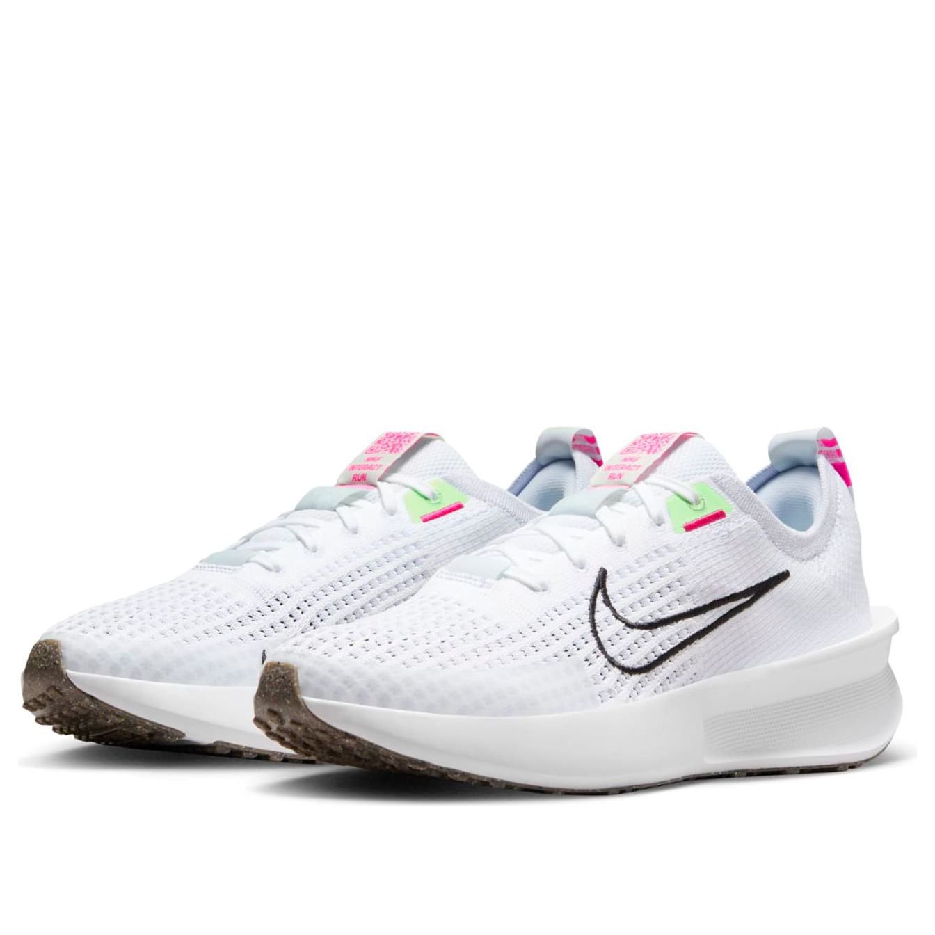 (WMNS) Nike Interact Run 'White Black Green' FD2292-102