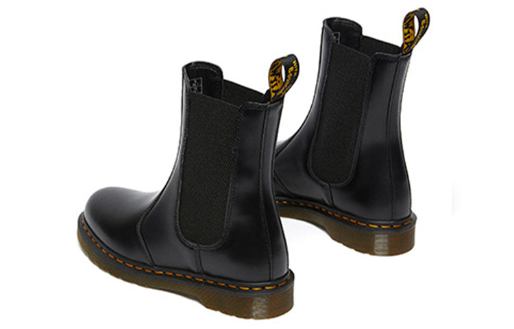(WMNS) Dr. Martens 2976 Hi Smooth Leather Chelsea Boots 'Black' 26964001