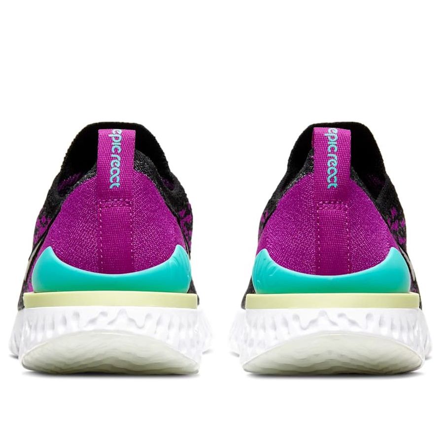 (GS) Nike Epic React Flyknit 2 'Black Vivid Purple Aurora' AQ3243-008
