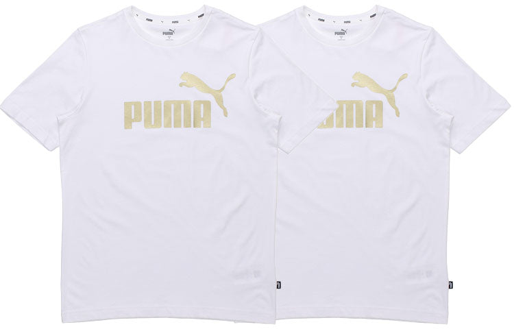 PUMA Printed Short Sleeve T-Shirt 'White' 845573-02
