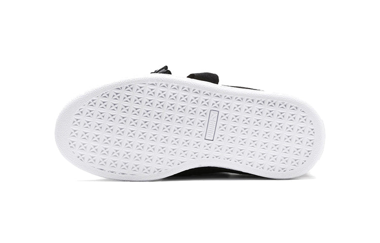 PUMA Basket Heart Patent Little 'Black White' 363352-01