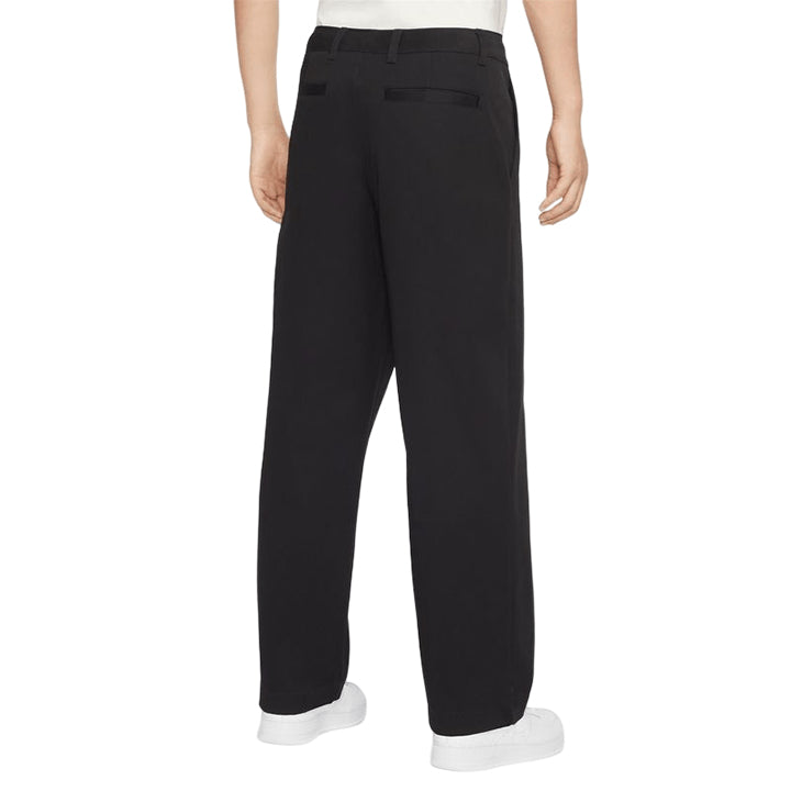 Men's Nike Life Solid Color Logo Printing Loose Straight Casual Pants/Trousers Black DX6028-010