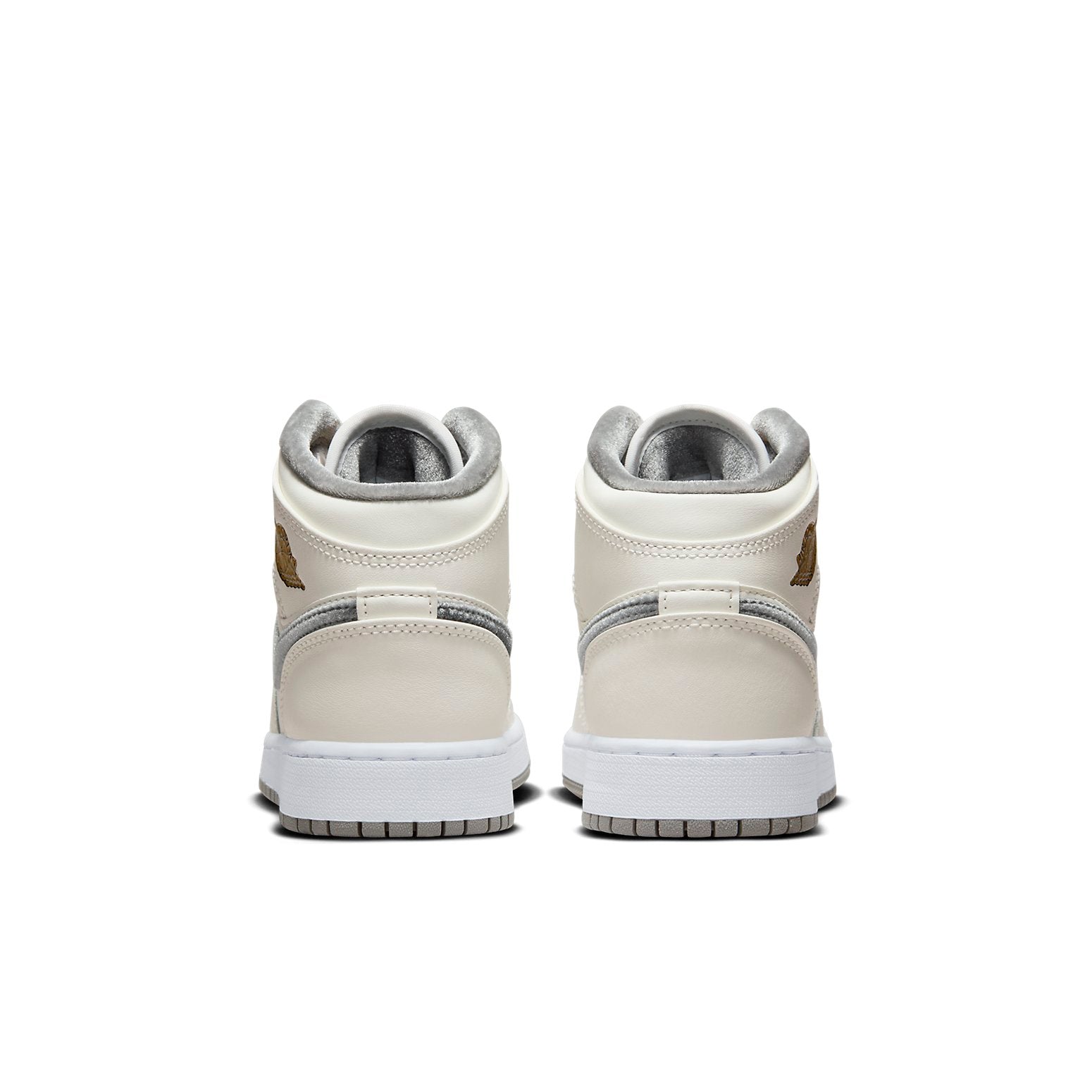 (GS) Air Jordan 1 Mid 'Grey Velvet Toe' FB9899-100