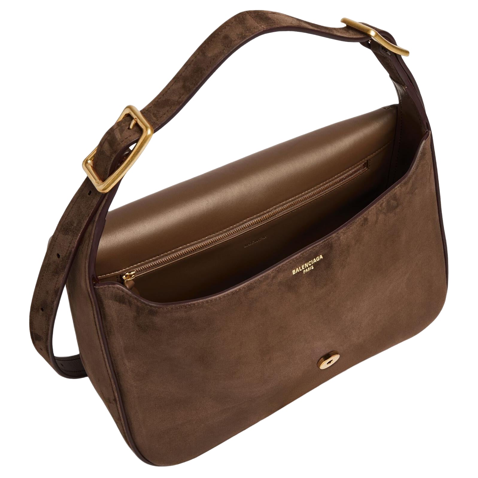 (WMNS) Balenciaga Clicca Shoulder Bag Medium 'Muscade' 8686722ACJ82255