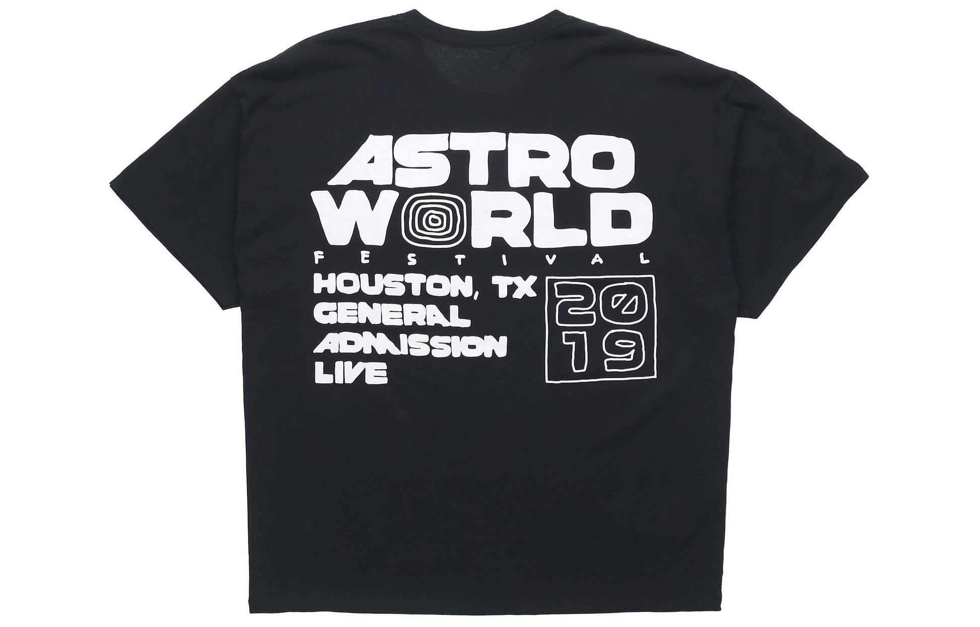 Travis Scott Unisex Cactus Jack Astroworld Printing Round-neck Black TC-45
