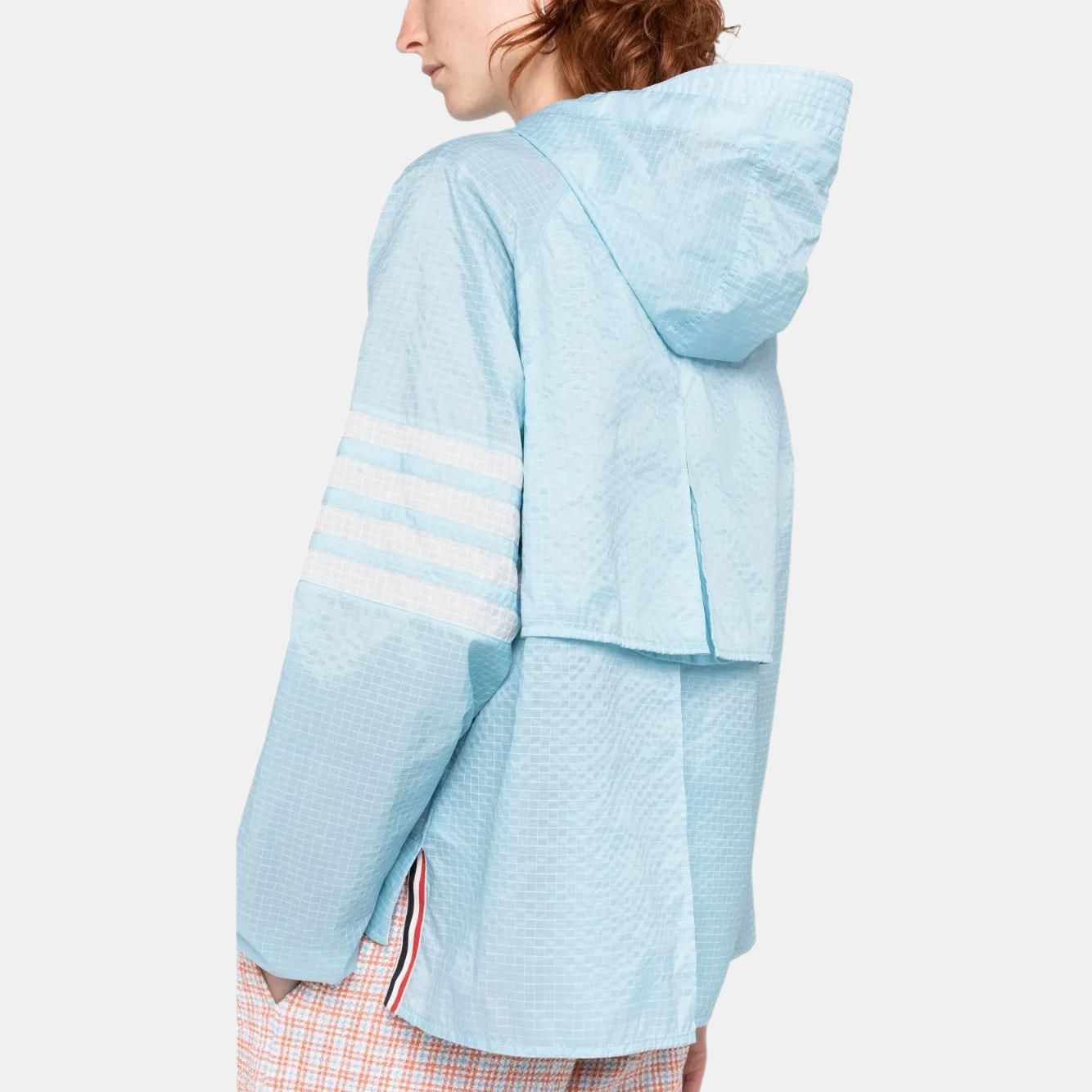 (WMNS) THOM BROWNE Windbreaker Jumper Jacket 'Blue' FJT316A-F0517-460