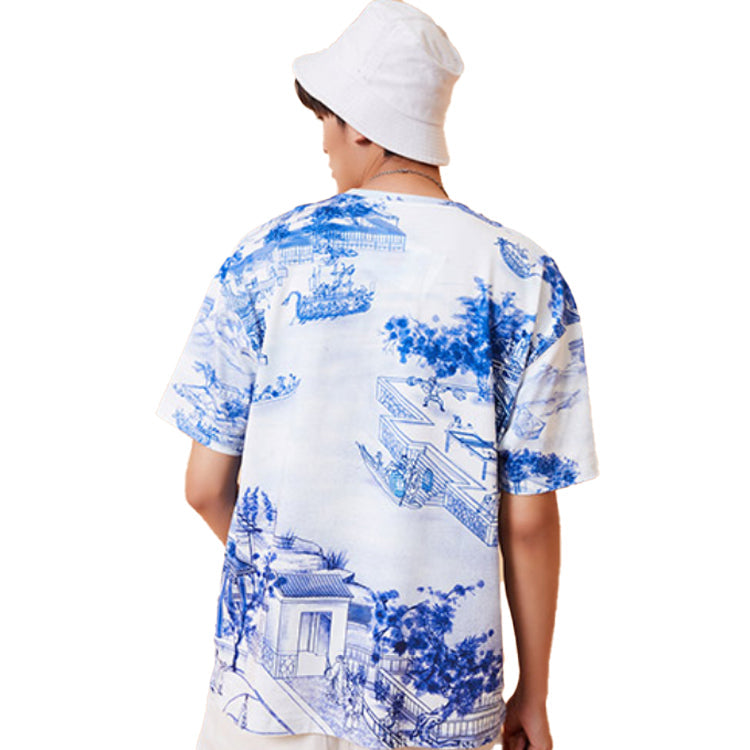 Li-Ning BADFIVE Loose Short Sleeve Printing AHSQ081-1