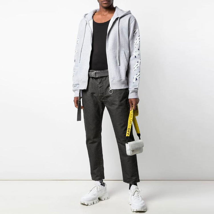 Off-White Alphabet Arrow Zipper light grey OMBE001S20E300030788