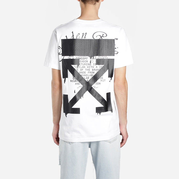 Off-White Dripping Arrows Short Sleeve Slim OMAA027R201850050110