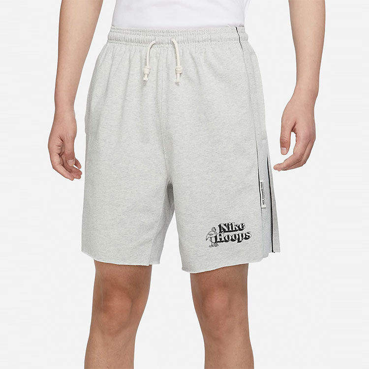 Nike Solid Color Lacing Elastic Breathable Sports Shorts Gray DH7384-050