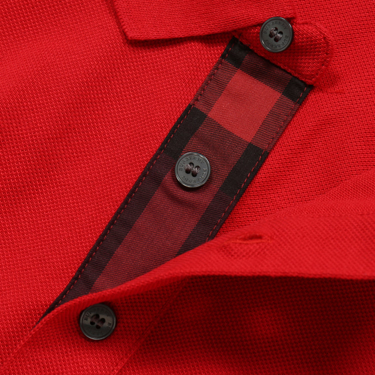 Men's Burberry Logo Short Sleeve Polo Shirt Red 40551261