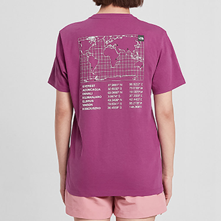 THE NORTH FACE Outdoor Cozy Breathable Short Sleeve Couple Style Purple 4NDF-ZDN