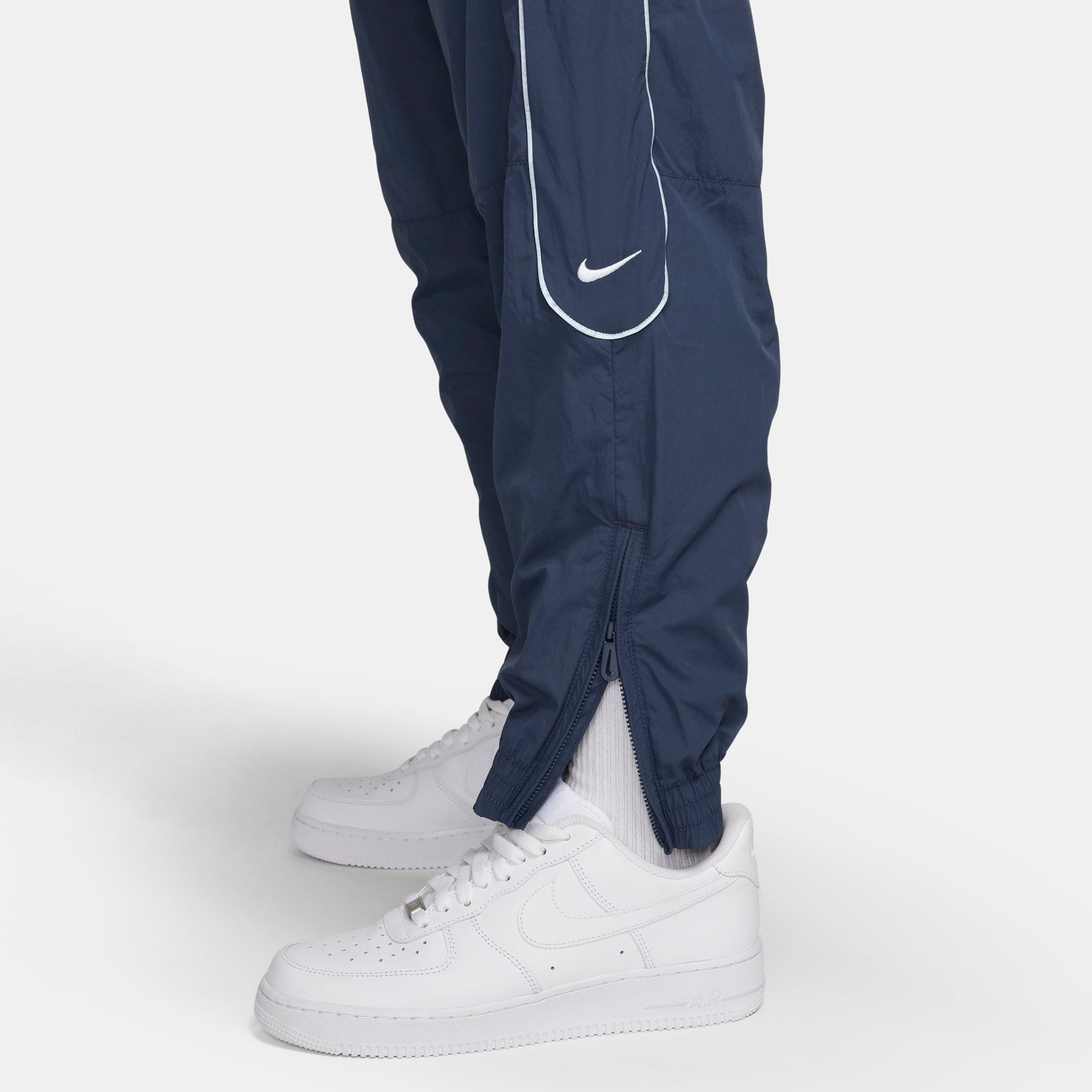 Nike Solo Swoosh Knit Zippered Pants Asia Sizing 'Thunder Blue' FB8621-437