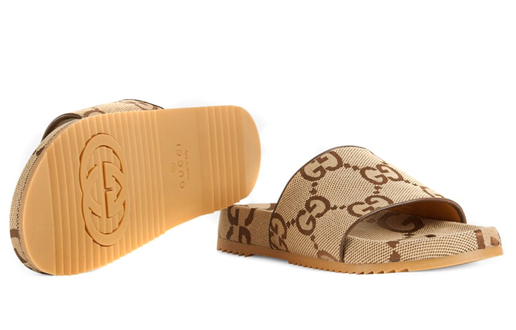 Gucci GG Canvas Slide Sandal 'Camel Monogram' 624695-UKOD0-2673