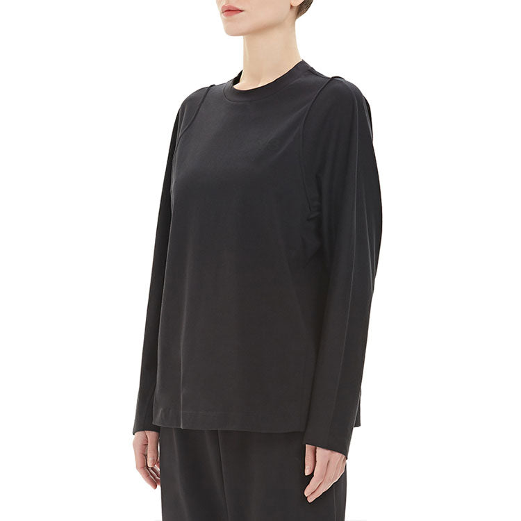 (WMNS) Y-3 Casual Solid Color Round Neck raglan sleeve Long Sleeves Black GK4475