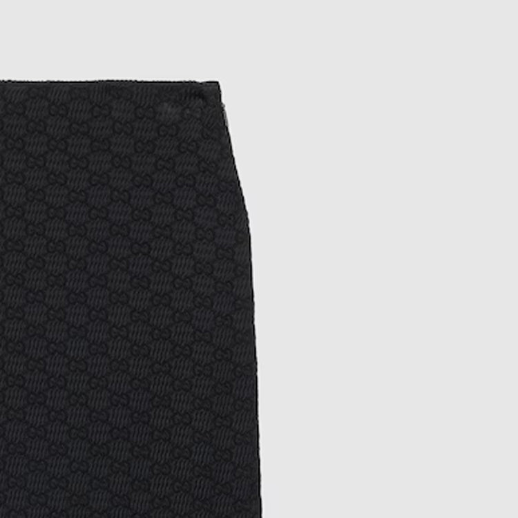 (WMNS) Gucci GG Crinkle Viscose Skirt 'Black' 771291-ZAPF8-1000