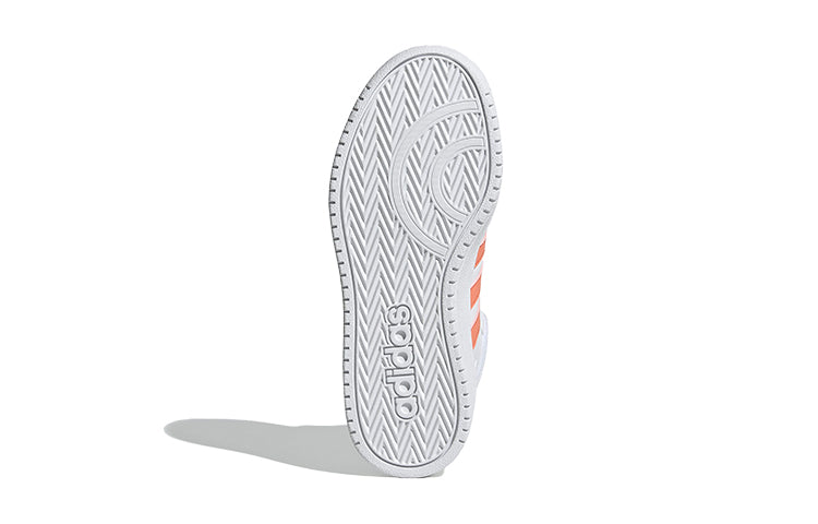 (GS) adidas Hoops 2.0 Mid J 'White Pink' EE6708