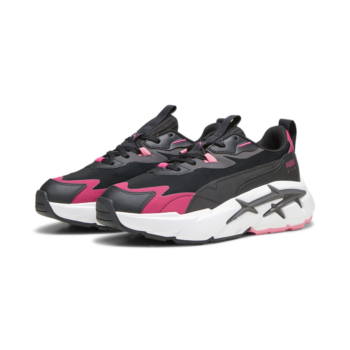 (WMNS) PUMA Spina Nitro Sneakers 'Black Pink' 392480-03