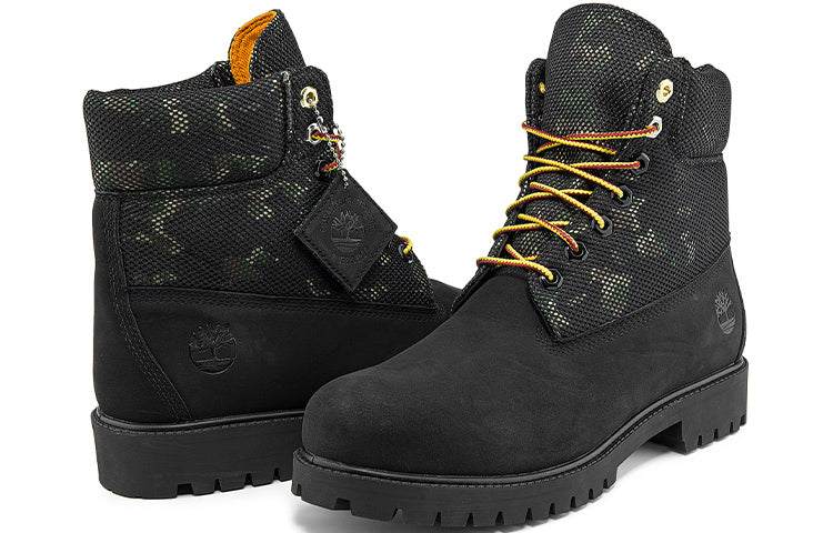 Timberland Heritage 6 Inch Boot 'Black Nubuck with Camo' A2KK9W