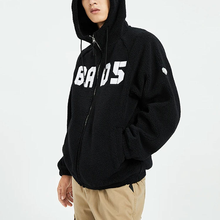 Li-Ning BadFive Logo Full Zip Hooded Jacket 'Black White' AFDR733-5