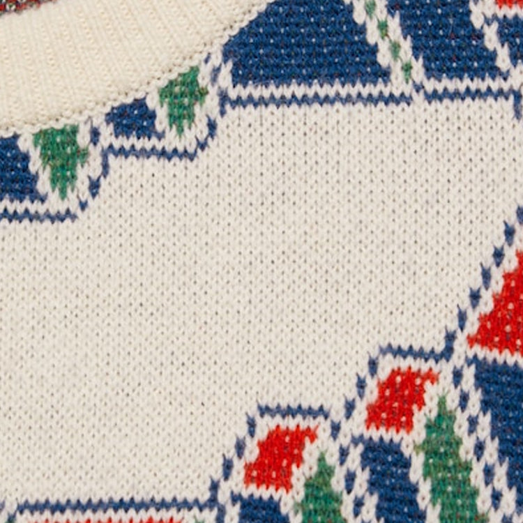 Gucci Square GG And Geometric Wool Sweater 'Ivory Multi-Color' 763415-XKDOV-9275