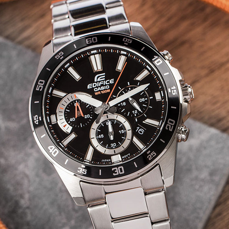 CASIO Male EDIFICE Japan / South Korea Fashion Mens Black Analog EFV-570D-1AVUEF