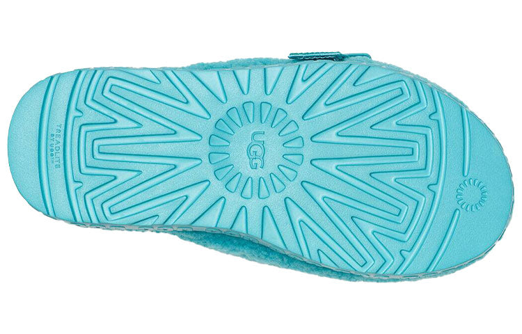 (WMNS) UGG Fluffita Thick Sole Blue Slippers 1113475-CRWT