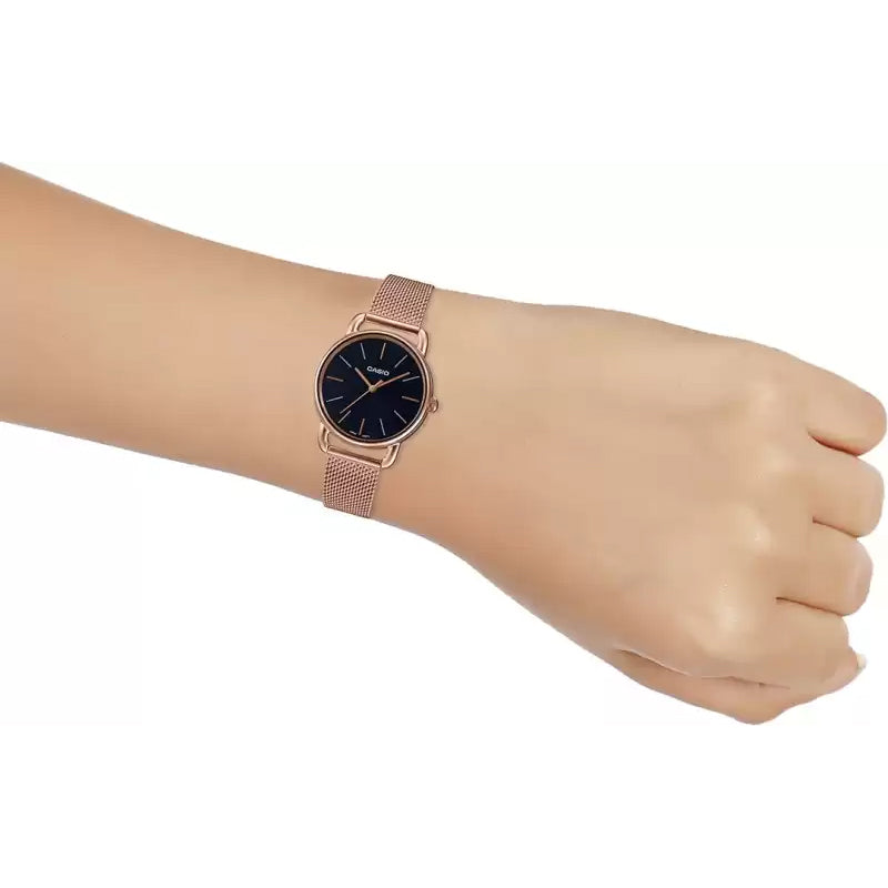 CASIO Quartz Waterproof Rose Gold Analog LTP-E412MPG-1ADF