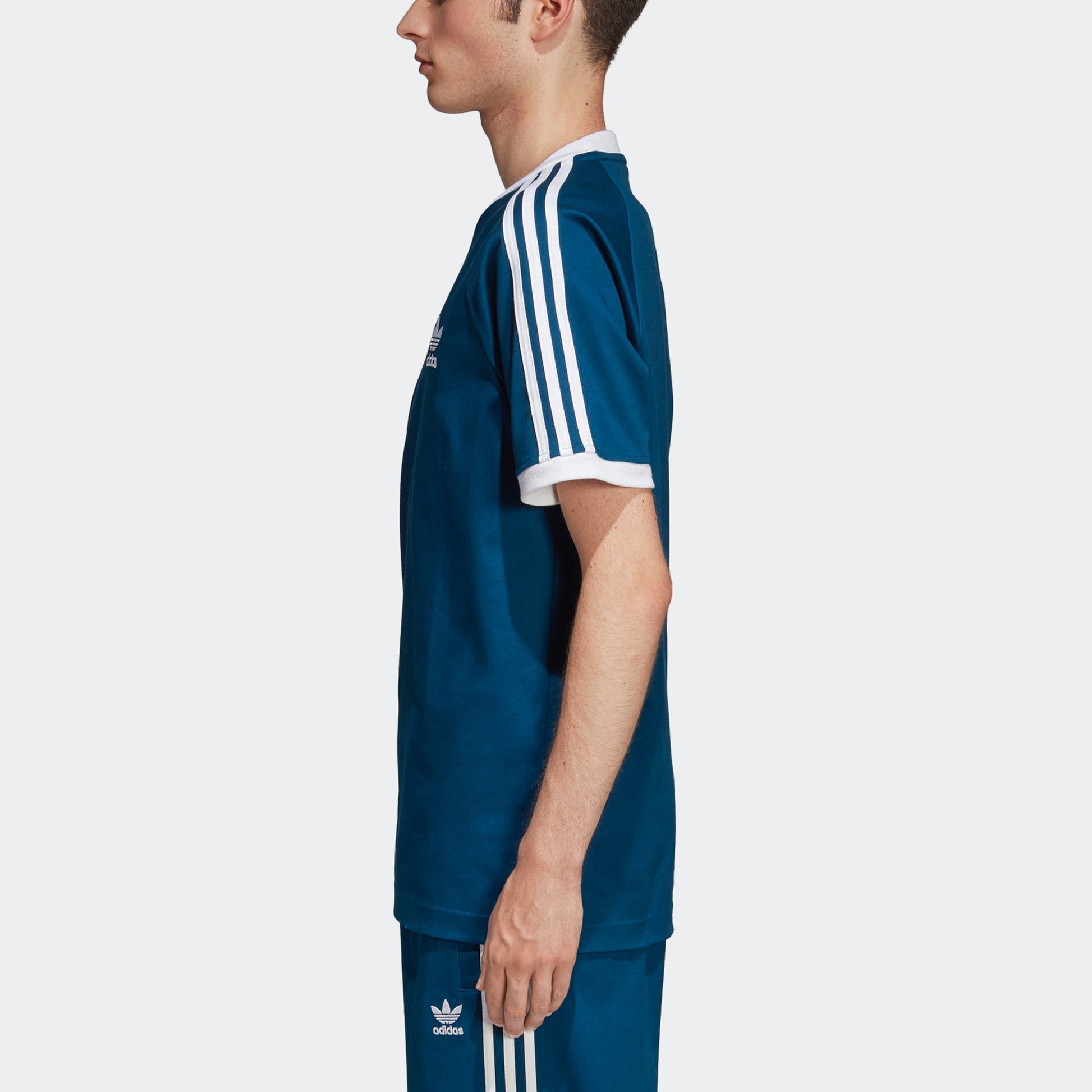 adidas originals Cw Tee Logo Embroidered Stripe Sports Round Neck Short Sleeve DV1631